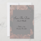 Save the Date - Rose verblasst Einladung (Vorderseite)