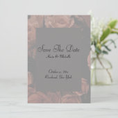 Save the Date - Rose verblasst Einladung (Stehend Vorderseite)
