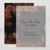 Save the Date - Rose verblasst Einladung (Vorne/Hinten)