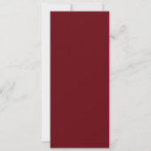 Save the Date Rosewood Red QR Code Moderne Hochzei (Rückseite)