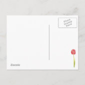 Save the Date Rot-Gelbtuch-Blume Ankündigungspostkarte (Rückseite)