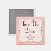 Save the Date rot Magnet (Vorderseite/Rückseite)