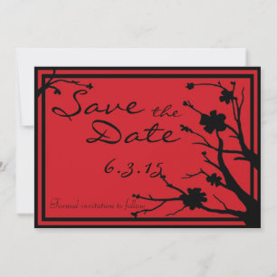 Save the Date rote Hochzeitsfeiern