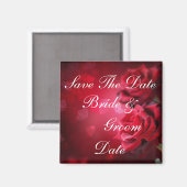 Save the Date Rote Rosen Hochzeitsmagnete Magnet (Vorderseite/Rückseite)