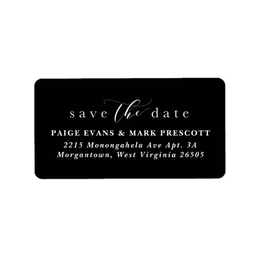 Save the Date Rücksendeadresse Adressaufkleber (Vorne)