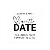 Save the Date Rücksendeadresse Gummistempel (Prägung)