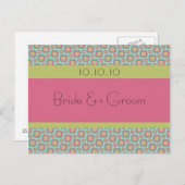 Save the Date rückwärts Ankündigungspostkarte (Vorne/Hinten)