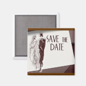 Save the Date rückwärts Magnet (Vorderseite/Rückseite)