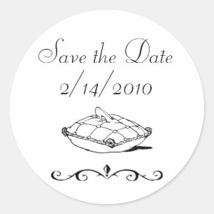 Save the Date Runder Aufkleber