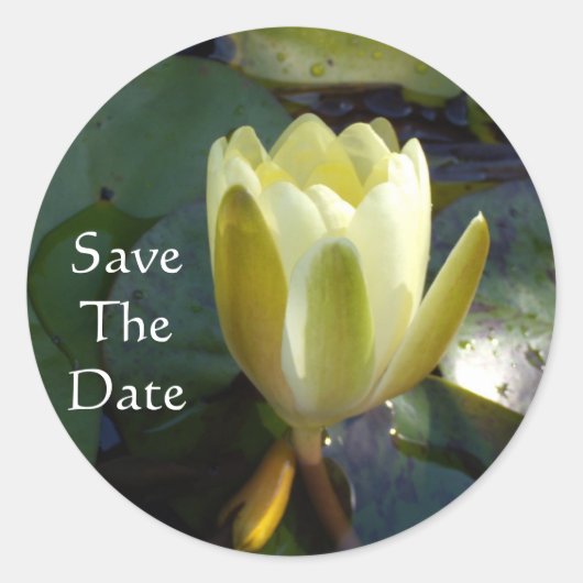 Save The Date Runder Aufkleber (Vorderseite)