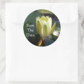 Save The Date Runder Aufkleber (Tasche)