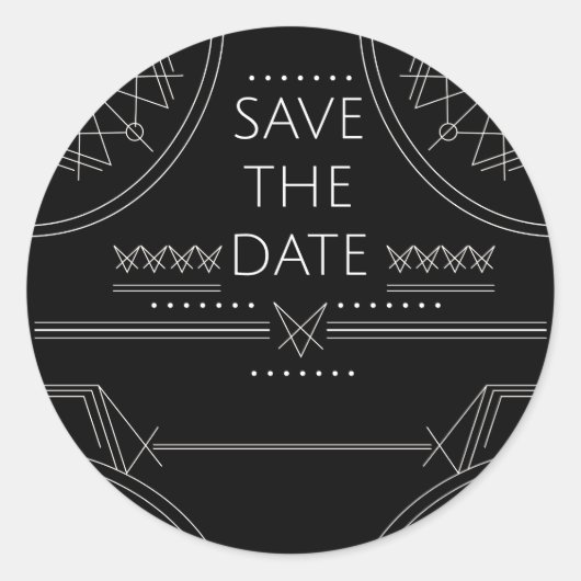 Save the Date Runder Aufkleber (Vorderseite)