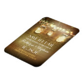 Save the Date Rustic Barn Wood Mason Jars Magnet (Linke Seite)