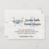 Save the Date Rustic Boho Arrows & Floral Wedding (Rückseite)