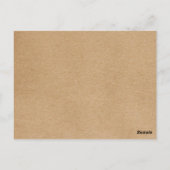 Save the Date Rustic Kraft Handschrift Foto Postkarte (Rückseite)