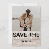 Save the Date Rustic Wedding Foto Ankündigung (Vorderseite)