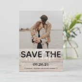 Save the Date Rustic Wedding Foto Ankündigung (Stehend Vorderseite)