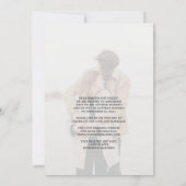 Save the Date Rustic Wedding Foto Ankündigung (Rückseite)