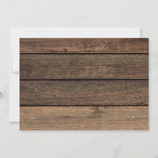 Save the Date Rustikale Bauernhüttenleuchten (Rückseite)