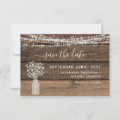 Save the Date Rustikale Bauernhüttenleuchten (Vorderseite)