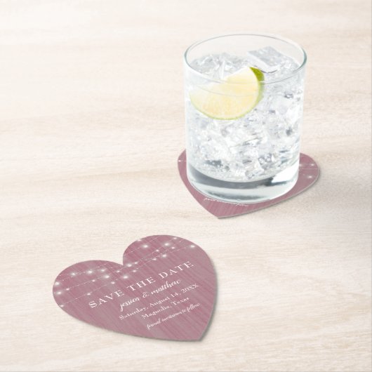 Save the Date rustikale Bauernstrümpfe leuchten pi Untersetzer (Vor Ort)