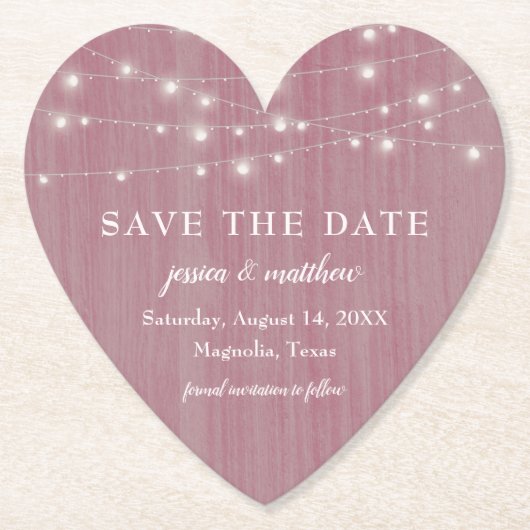 Save the Date rustikale Bauernstrümpfe leuchten pi Untersetzer (Vorderseite)