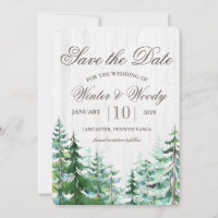 Save the Date rustikale Baumeinladung