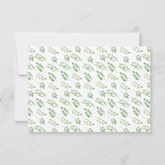 Save the Date rustikale Goldrahmen-Leaf laden ein (Rückseite)