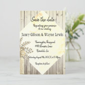 Save the Date Rustikale Hochzeit (Stehend Vorderseite)