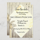 Save the Date Rustikale Hochzeit (Vorne/Hinten)