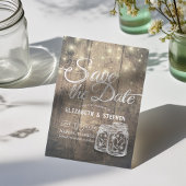 Save the Date rustikale Holz Mason Jar String Ligh