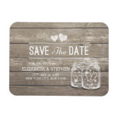 Save the Date rustikale Holz Mason Jar String Ligh Magnet (Horizontal)