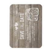Save the Date rustikale Holz Mason Jar String Ligh Magnet (Vertikal)