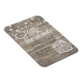 Save the Date rustikale Holz Mason Jar String Ligh Magnet (Rechte Seite)