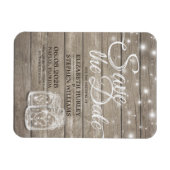 Save the Date rustikale Holz Mason Jar String Ligh Magnet (Horizontal)