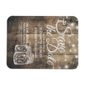 Save the Date rustikale Holz Mason Jar String Ligh Magnet (Horizontal)