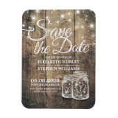 Save the Date rustikale Holz Mason Jar String Ligh Magnet (Vertikal)