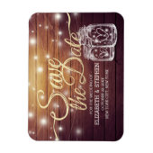 Save the Date rustikale Holz Mason Jar String Ligh Magnet (Vertikal)