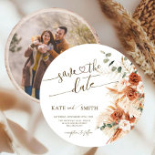 Save the Date Rustikale Holzschnitt-Karte Einladung