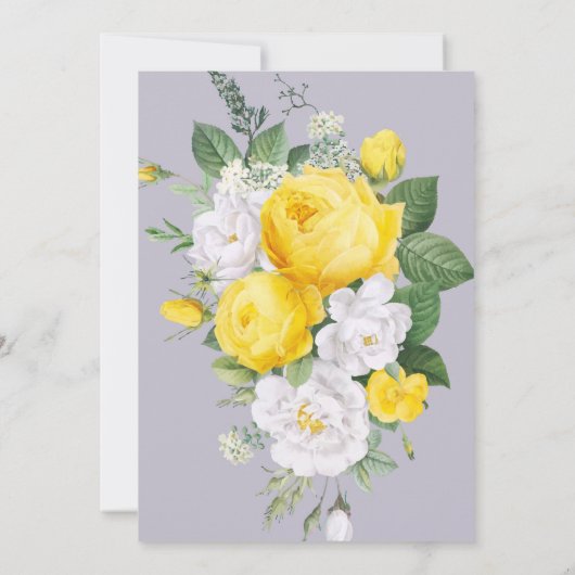 Save the Date Rustikale Lichter Gelb Einladung (Rückseite)