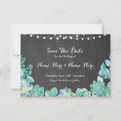 Save the Date rustikale Sukkuline Minkkreide laden (Vorderseite)