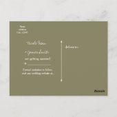 Save the Date rustikale Verlobung Holz & Licht Postkarte (Rückseite)