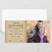 Save the Date Rustikale Vintage Hochzeiten (Vorne/Hinten)