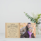 Save the Date Rustikale Vintage Hochzeiten (Stehend Vorderseite)