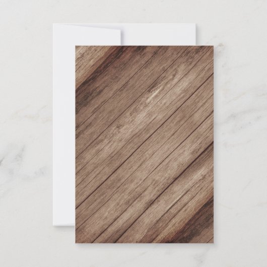 Save the Date Rustikaler Holzfass - Sonnenblume (Rückseite)