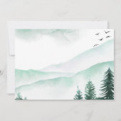 Save the Date Rustikaler Wald Wasserfarbe Moody (Rückseite)