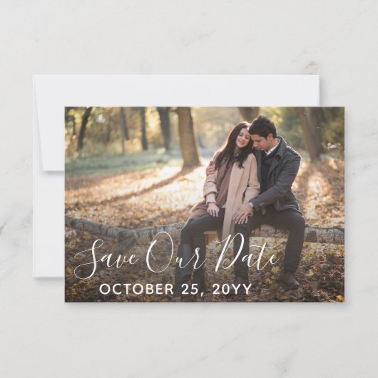 Save the Date rustikales Foto für Hochzeiten (Vorderseite)