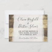 Save the Date rustikales Foto für Hochzeiten (Rückseite)