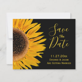 Save the Date rustikales Gelbblütenbudget