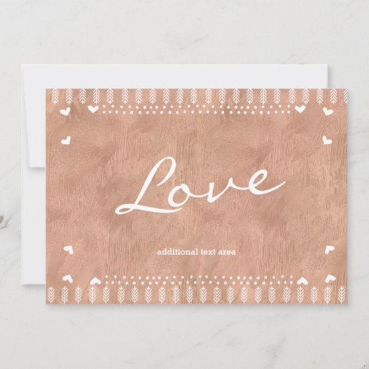 Save the Date Rustikales Glam Rose Gold Foto (Rückseite)